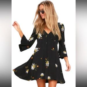 Free People Floral Wrap Dress size small